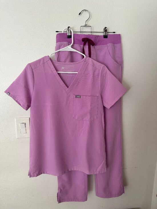 Figs Other - FIGS Scrub Set Dusk Purple - Catarina Top & Kade Cargo Pants PO# 1915 - Size XS